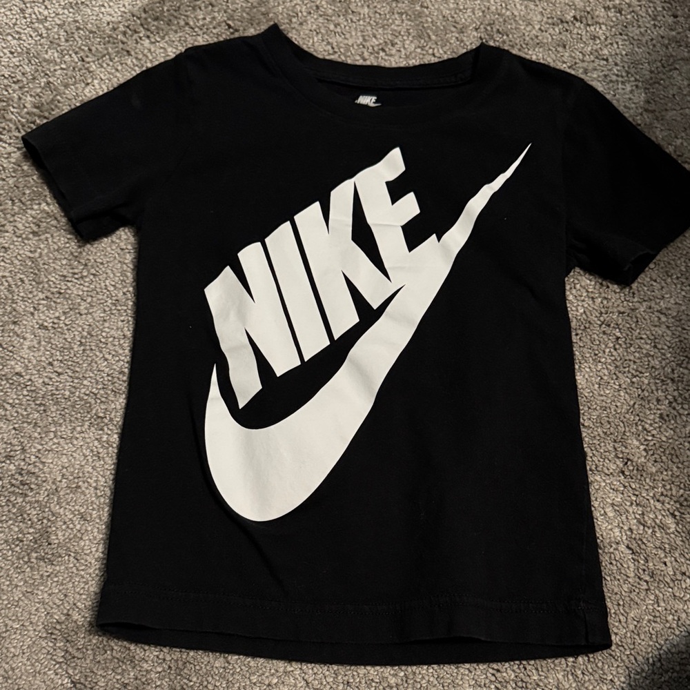Nike Black Tee with Bold White Swoosh
